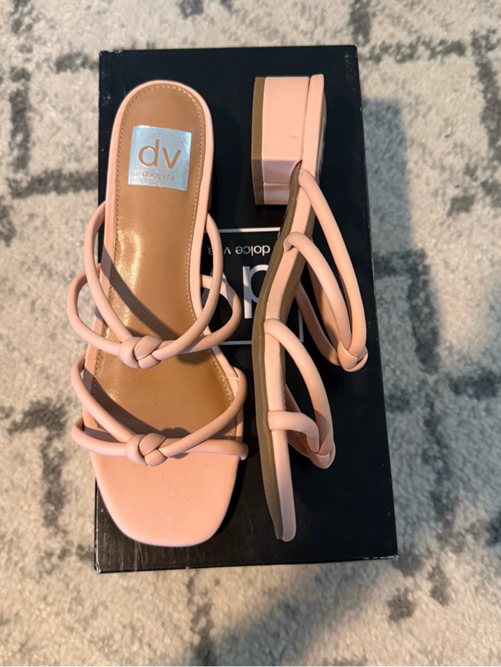 DV by Dolce Vita Wisteria Double Knotted Band Slide Sandals Coral